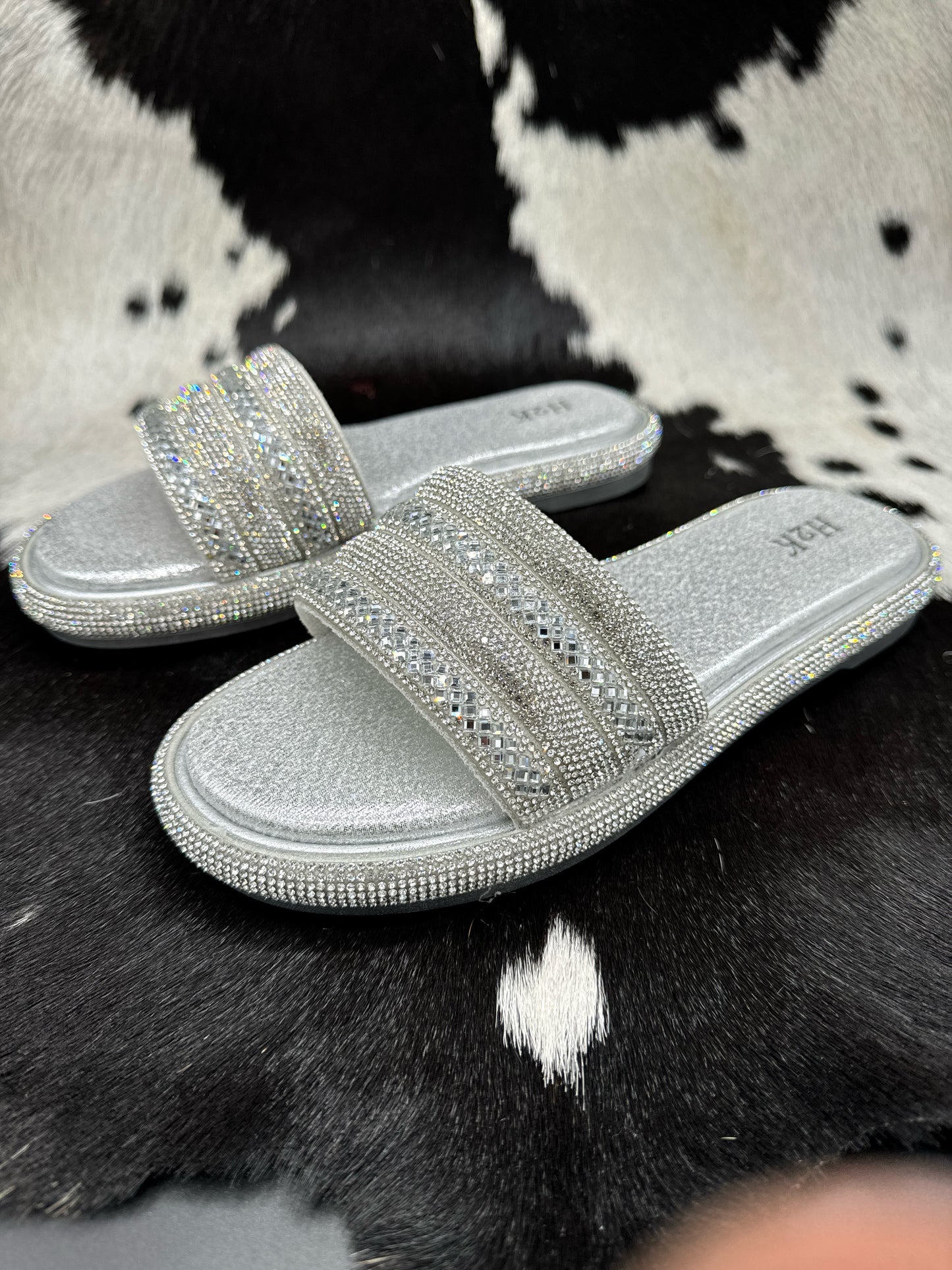 Silver Rhinestone Sandals